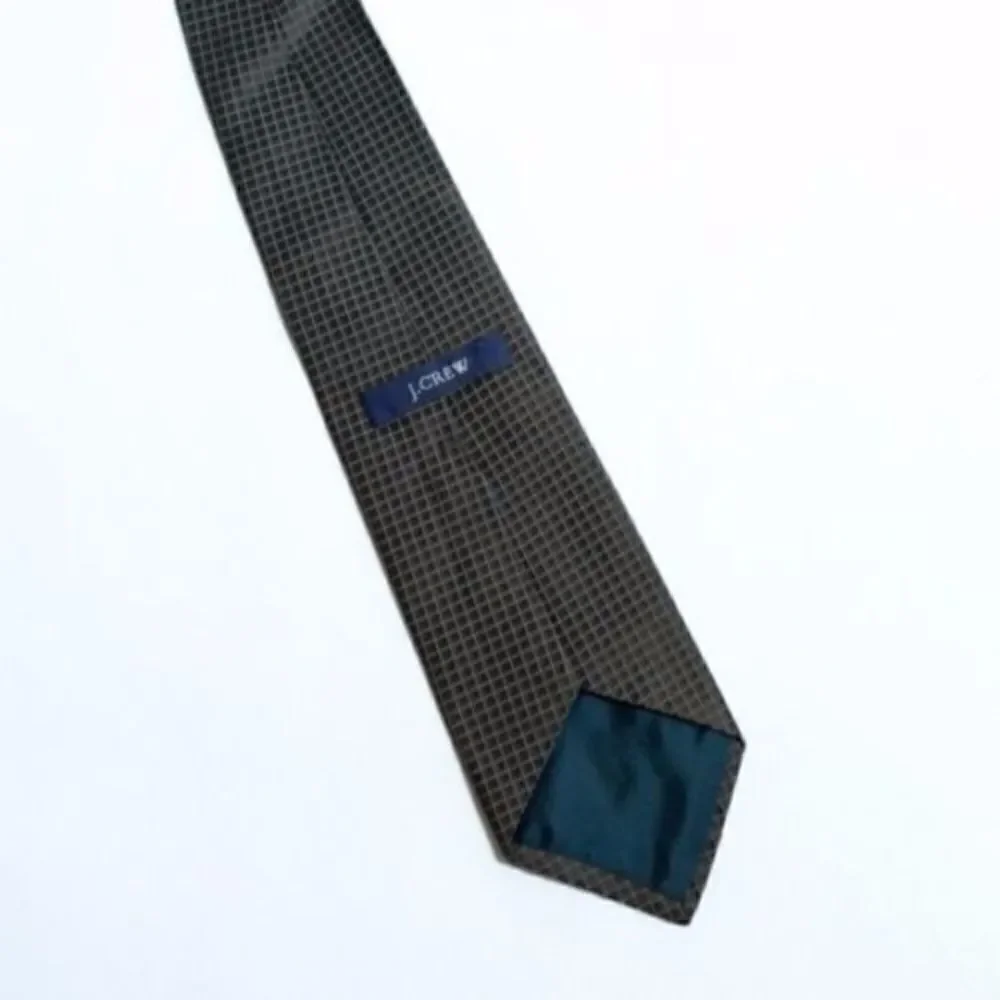 ‎J.Crew Brown Tie Silk Black & Brown Checkered Tie